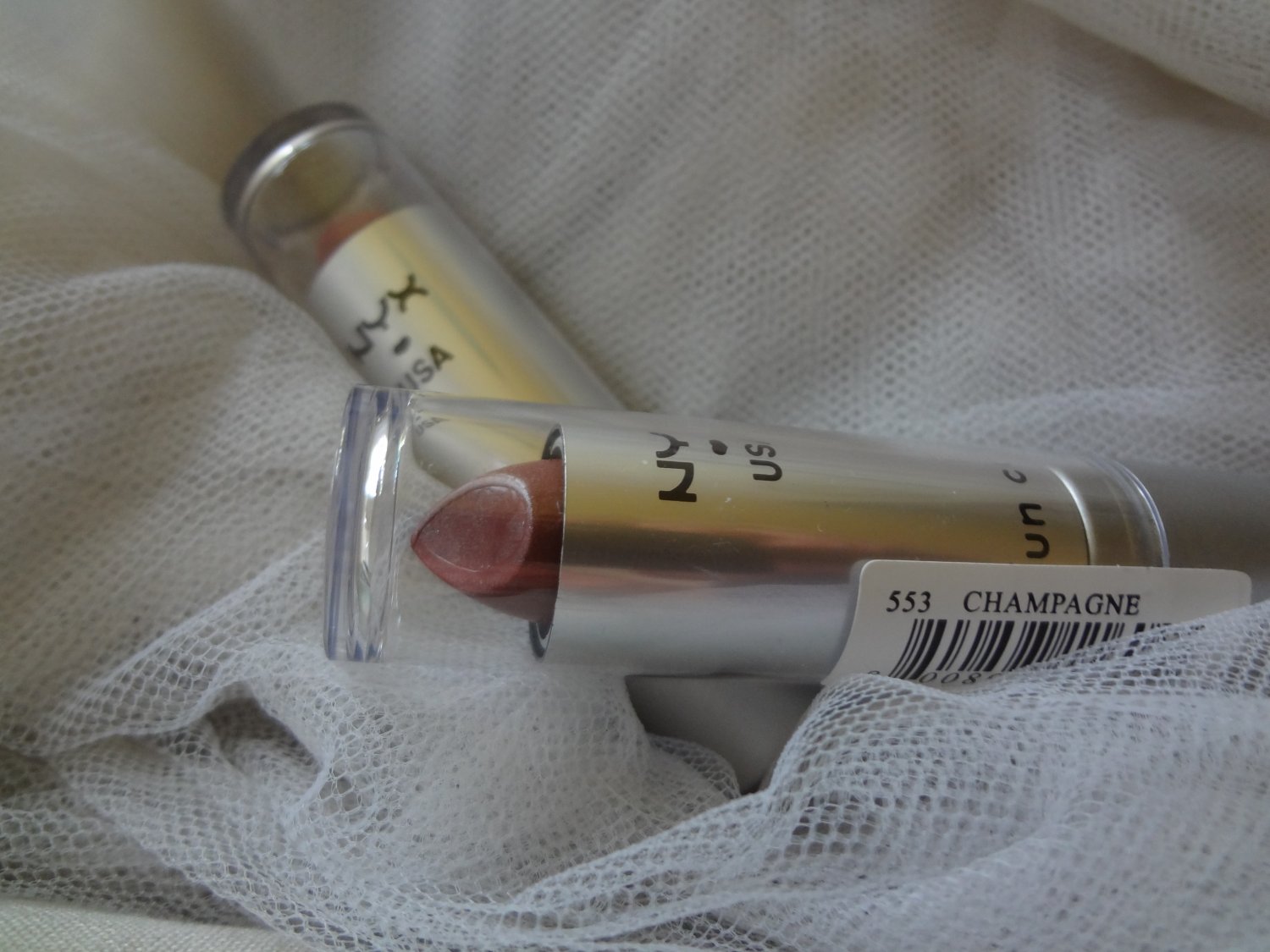 NYX Fun Colors Lipstick #553 in "Champagne" Discontinued color