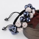 Free Shipping White and Black Shamballa Bracelet,