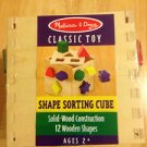 SHAPE SORTING CUBE~ Classic Wooden MONTESSORI Activity~ Melissa and & Doug