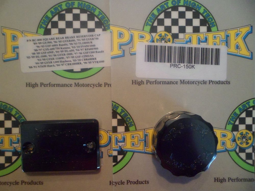 20082015 Kawasaki KLR650 Black Front & Rear Brake Fluid Reservoir Caps