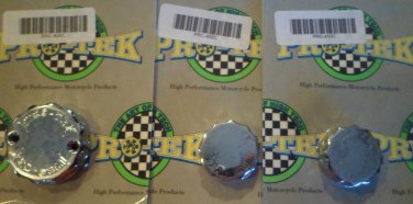 Ducati Aprilia Laverda Moto Guzzi Chrome Brake & Clutch Fluid Reservoir Cap Pro-tek RC-400C RC-450C