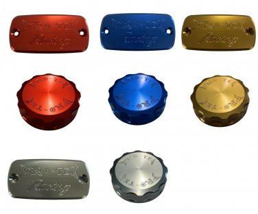Protek Front & Rear Brake Fluid Reservoir Caps Made For 2009 Honda DN-01 NSA 700 RCK-80