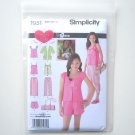 Simplicity Pattern 1951 Size 7 - 14 Designed with Love Sara Girls Sleepwear Top Pants Shorts Kimono Simplicity Pattern 1951 Size 7 - 14 Designed with Love Sara Girls Sleepwear Top Pants Shorts Kimono