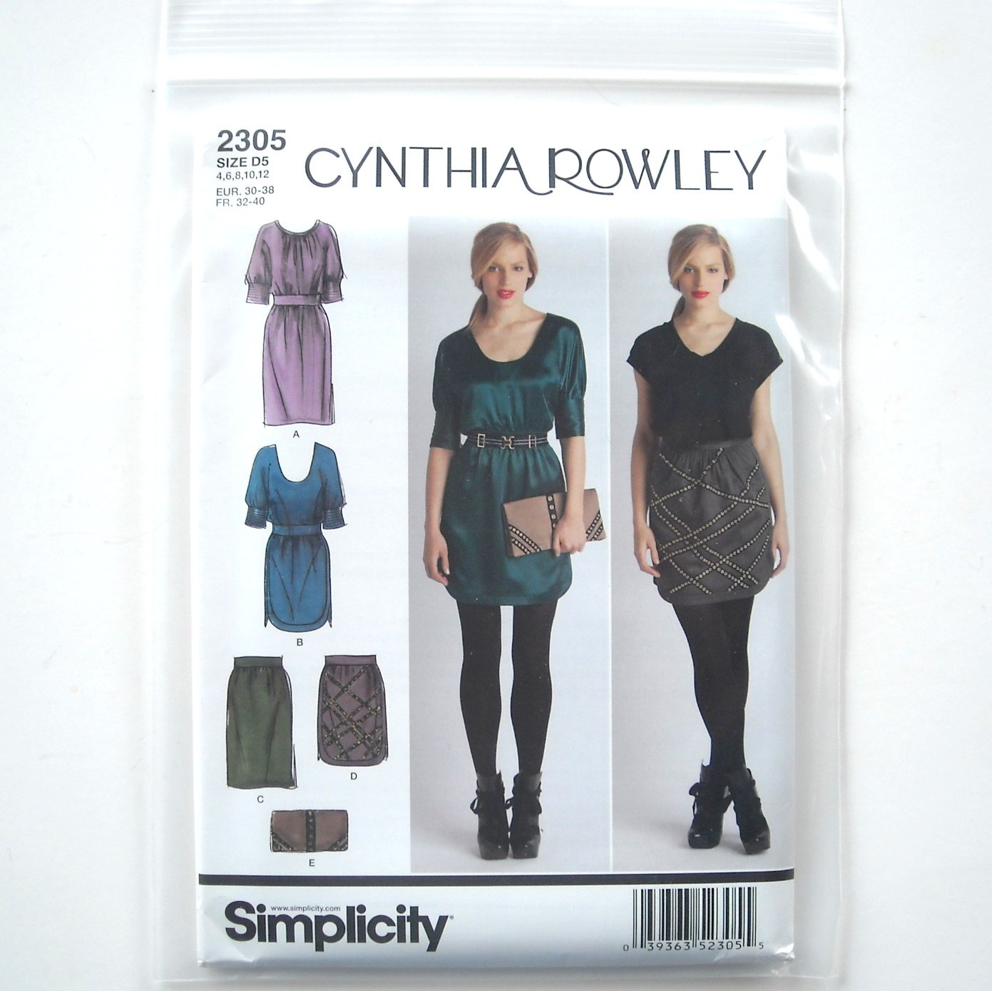 Simplicity Pattern 2305 Size 4 - 12 Cynthia Rowley Misses Womens ...