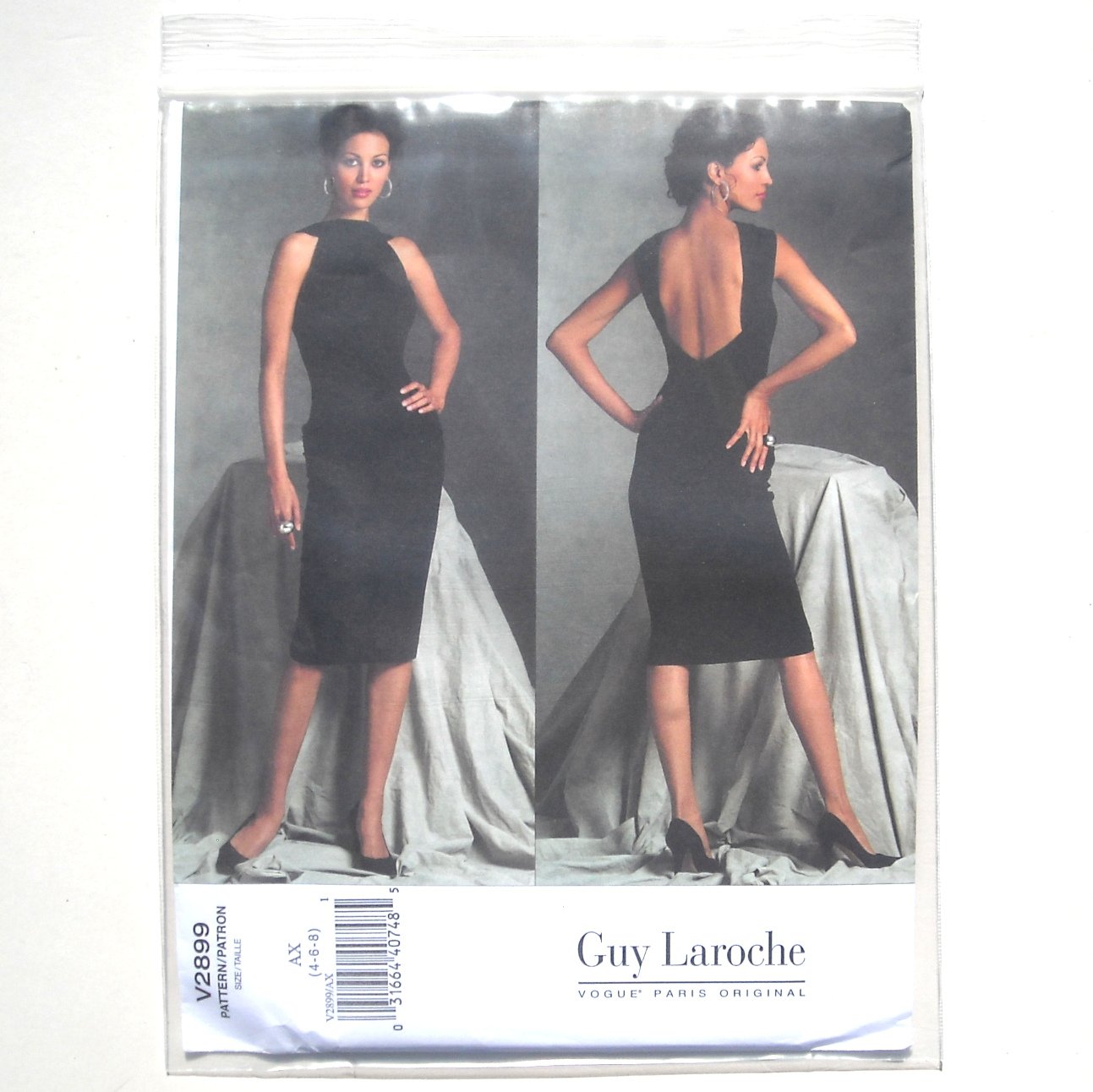 Vogue Designer Pattern V2899 4 - 8 Guy Laroche Misses Dress