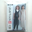 Misses Petite Duster Dress Pants Size 20 - 24 See and Sew Pattern B4109