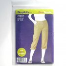 Misses Cropped Pants Size 10 - 22 Sew Easy Project Simplicity Sewing Pattern E1967 Misses Cropped Pants Size 10 - 22 Sew Easy Project Simplicity Sewing Pattern E1967