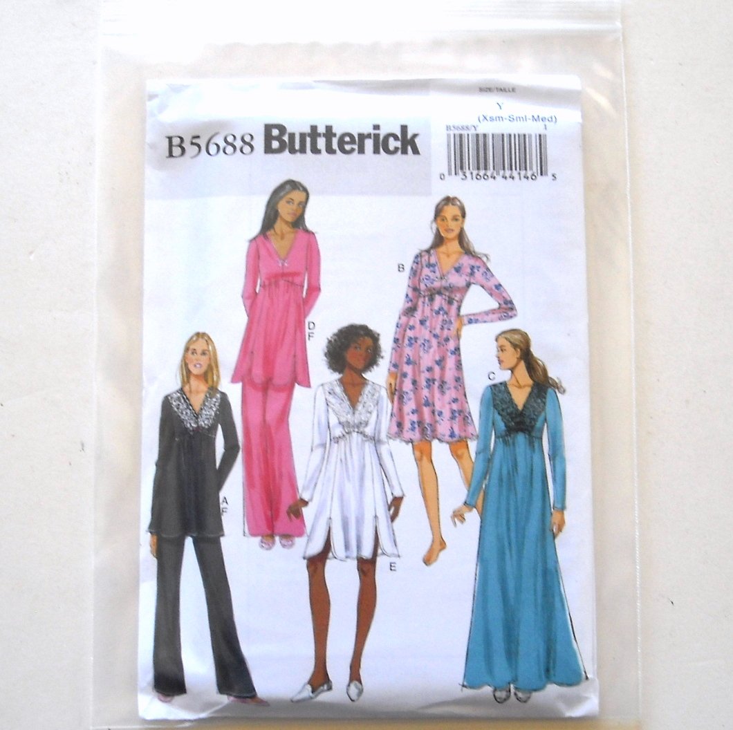 Top Gown and Pants Size XS - M Butterick Pattern B5688