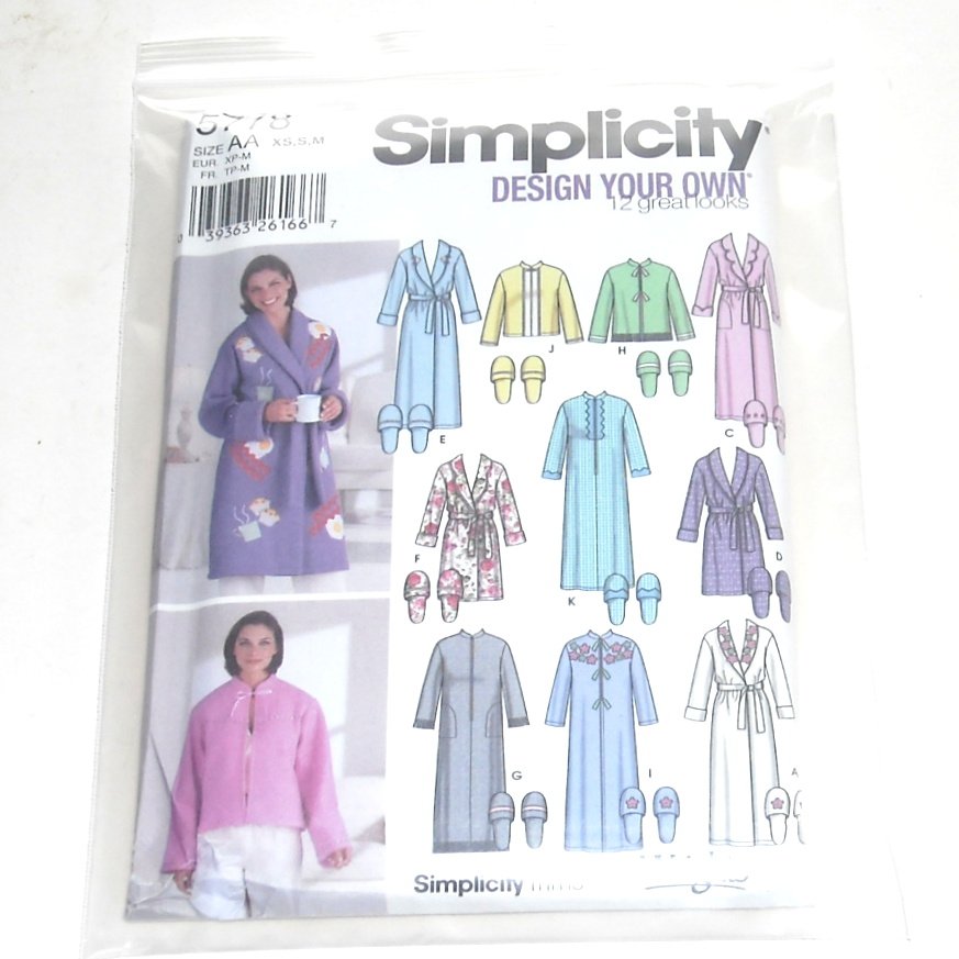 Misses Design Your Own Robes Xs S M Simplicity Sewing Pattern 5778