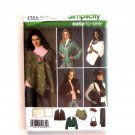 Misses Jacket Stole Scarf Hat Bag M L XL Simplicity Sewing Pattern 4355
