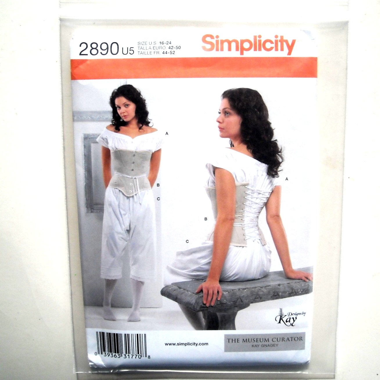 Misses Drawers Chemise Corset Simplicity Sewing Pattern 2890