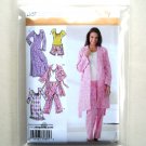 Pants Robe Nightgown Misses Size M L XL Simplicity Sewing Pattern 3696