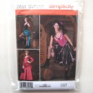 Misses Womens Saloon Girl Costumes 14 16 18 20 Simplicity Sewing Pattern 2851
