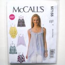 Misses Tank Tops XS S M McCalls Sewing Pattern M7155