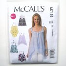 Misses Tank Tops L XL XXL McCalls Sewing Pattern M7155