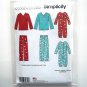 Pants Top Jumpsuit PJs XS S M L XL Simplicity Sewing Pattern D0552