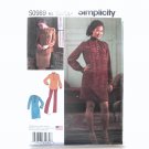 Womens Dress Tunic Skirt Pants 14 - 22 Simplicity Sewing Pattern S0989