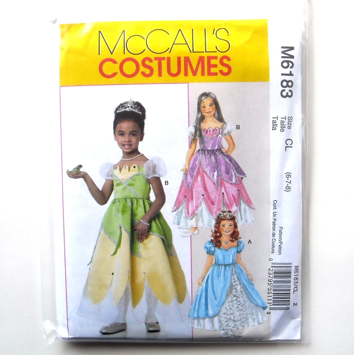 Girls Princess Costumes McCalls Sewing Pattern M6183