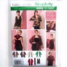 Misses Kimono Jacket Wrap Top XS - XXL Easy Simplicity Sewing Pattern 1588 Misses Kimono Jacket Wrap Top XS - XXL Easy Simplicity Sewing Pattern 1588