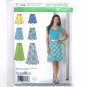 Womens Bias Gored Skirts 14 - 22 In K Designs 2 Hour Simplicity Pattern 2184