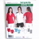 Misses Knit Tops 6 - 14 In K Designs Simplicity Sewing Pattern 1063 Misses Knit Tops 6 - 14 In K Designs Simplicity Sewing Pattern 1063