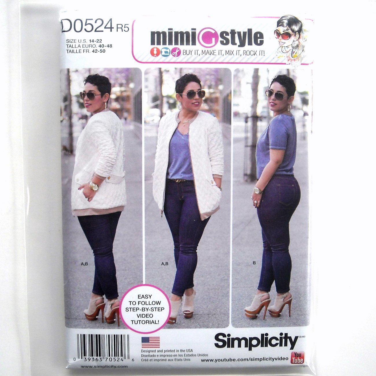 Misses Jacket Stretch Jeans 14 22 Mimi G Style Simplicity Sewing