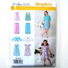 Childs Girls Dress Tunic Cropped Pants Jacket 7 - 14 Simplicity Pattern 1926