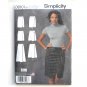 Womens Misses Mock Wrap Slim Skirt 16 - 24 Simplicity Sewing Pattern D0101