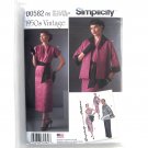 Misses Womens 1950s Dress Sash Lined Jacket 14 - 22 Simplicity Sewing Pattern D0582