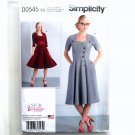 Womens Button Front Dresses 18 - 26 Simplicity Sewing Pattern D0545