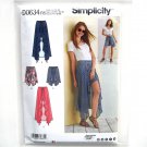 Misses Womens Wrap Front Skirt Shorts 14 - 22 Simplicity Sewing Pattern D0634