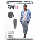 Womens Knit Jacket Skinny Jeans 14 - 22 Mimi G Style Simplicity Sewing Pattern D0619 Womens Knit Jacket Skinny Jeans 14 - 22 Mimi G Style Simplicity Sewing Pattern D0619