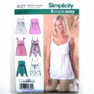 Simplicity Pattern 4127 Size 12 - 20 Six Made Easy Misses Summer Tops Simplicity Pattern 4127 Size 12 - 20 Six Made Easy Misses Summer Tops