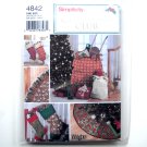 Holiday Stockings Tree Skirt Gift Bags Out Of Print Wrights Crafts Simplicity Pattern 4842 Holiday Stockings Tree Skirt Gift Bags Out Of Print Wrights Crafts Simplicity Pattern 4842