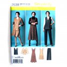 Womens Misses Jumper Pants Jacket Vest Plus Size 20W - 28W Simplicity Pattern 2539 Womens Misses Jumper Pants Jacket Vest Plus Size 20W - 28W Simplicity Pattern 2539