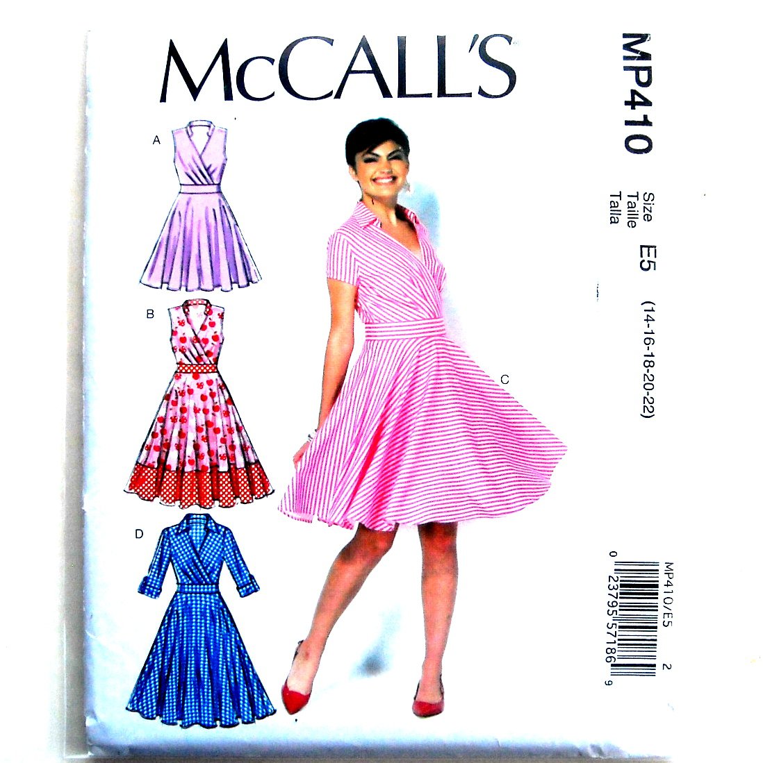 Misses Dresses 14 16 18 20 22 McCalls Sewing Pattern MP410