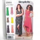Misses Knit Dresses Neckline Variations Easy Simplicity Sewing Pattern S0684 Misses Knit Dresses Neckline Variations Easy Simplicity Sewing Pattern S0684