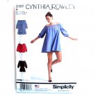 Misses Romper Mini Dress Top Simplicity Sewing Pattern S0981