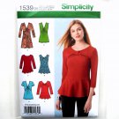 Misses' Knit Tunic Peplum Top Simplicity Sewing Pattern 1539 Misses' Knit Tunic Peplum Top Simplicity Sewing Pattern 1539