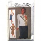 Dress Lined Jacket Size 12 Vintage Simplicity Sewing Pattern 6797