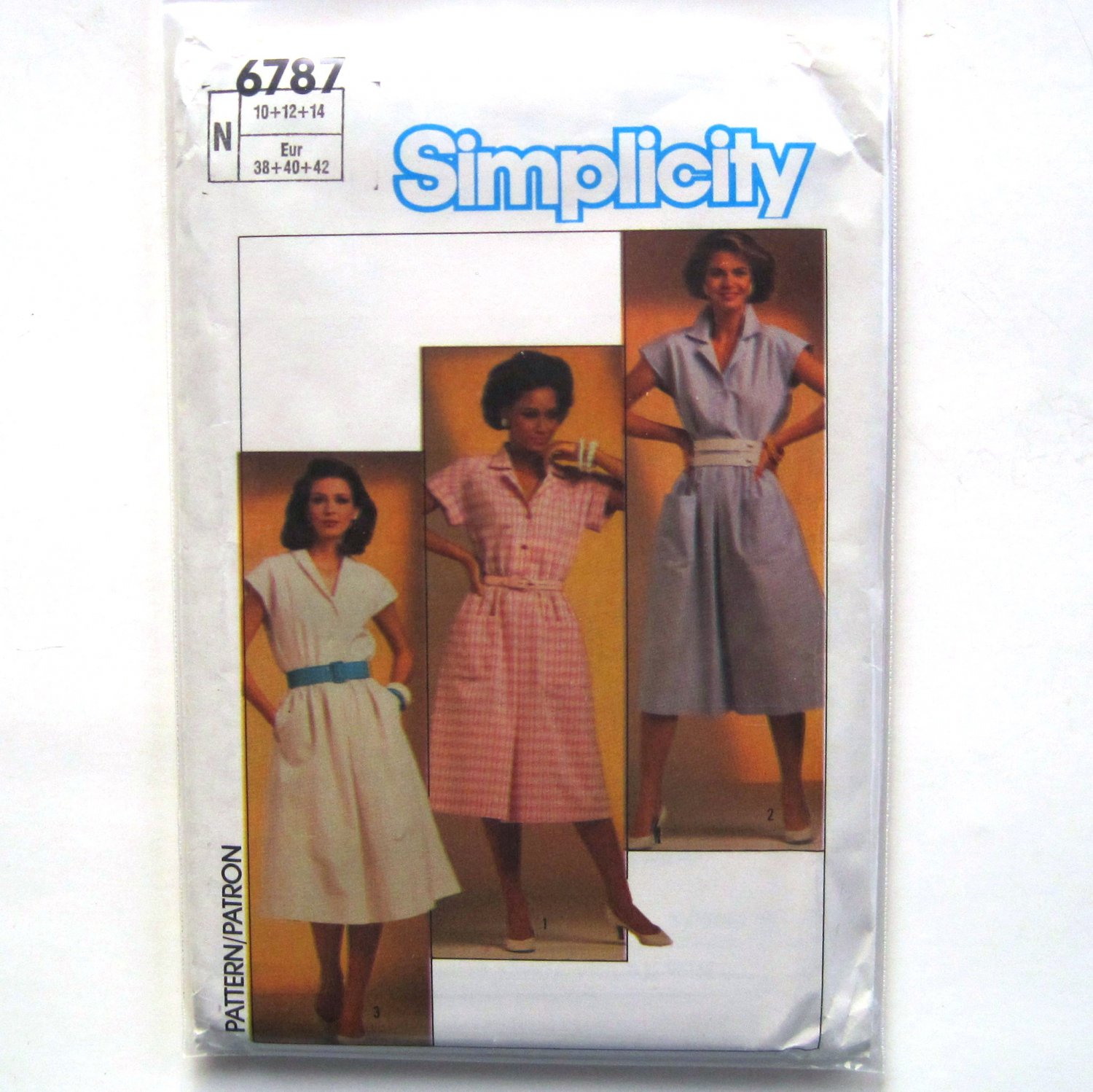 Easy Dress 10 12 14 Vintage Simplicity Sewing Pattern 6787