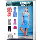 Misses Easy Knit Sport Dresses Tunics Shorts Simplicity Sewing Pattern S0304 Misses Easy Knit Sport Dresses Tunics Shorts Simplicity Sewing Pattern S0304