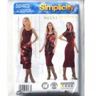 Misses Tank Dress Shrug Zip Channel Simplicity Sewing Pattern S0463