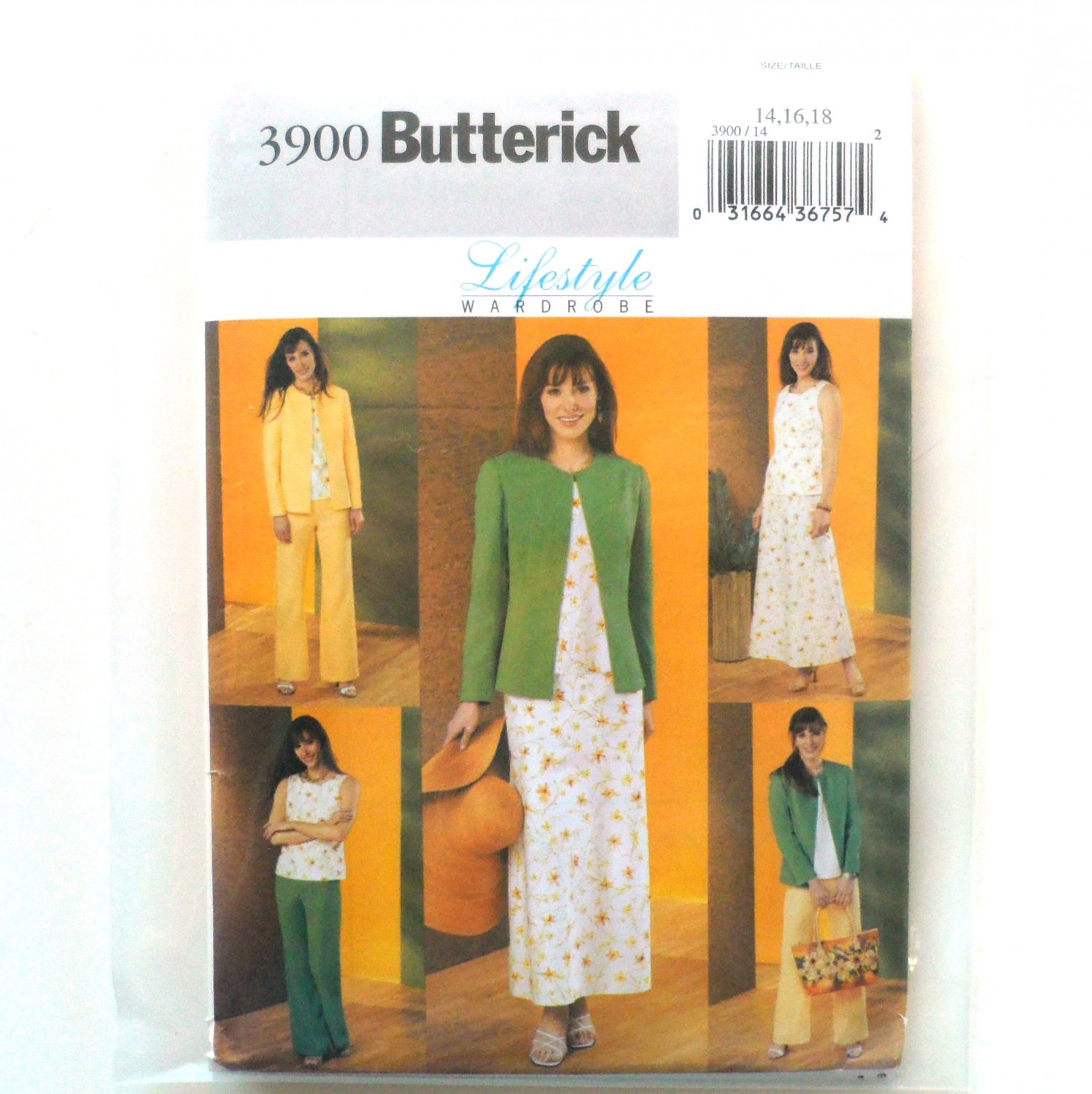 Misses Jacket Top Skirts Pants 14 16 18 Butterick Sewing Pattern 3900