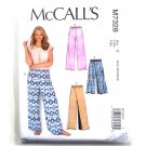 Misses Wide Leg Pants XS S M McCalls Sewing Pattern M7328