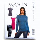 Misses Tops Tunic Dresses 6 8 10 12 14 McCalls Sewing Pattern M7467 Misses Tops Tunic Dresses 6 8 10 12 14 McCalls Sewing Pattern M7467