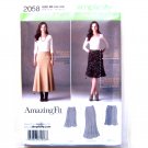 Misses Womens Skirts Plus 20W - 28W Amazing Fit Simplicity Sewing Pattern 2058