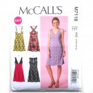 Misses Back Detail Summer Dresses 4 6 8 10 12 Easy McCalls Sewing Pattern M7118