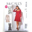Petite Fit Flare Dresses 14 16 18 20 22 Easy McCalls Sewing Pattern M7535