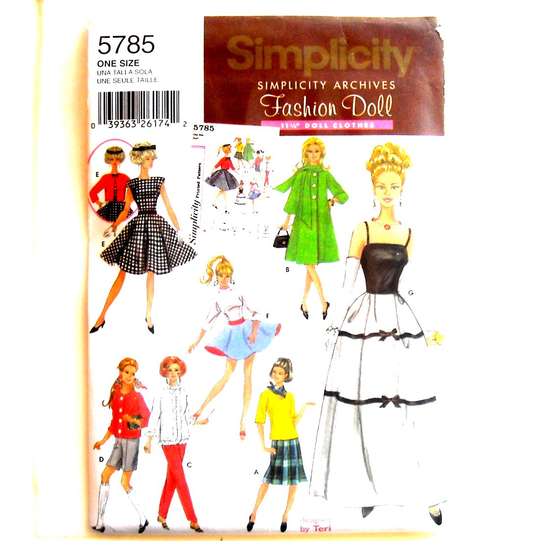 Barbie Doll Clothes Design By Teri Simplicity Pattern 5785